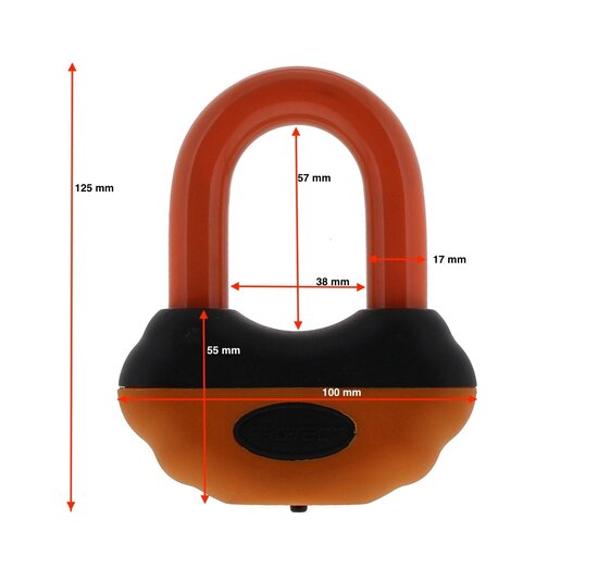 Pro-tect ART4 Schijfremslot Topaz - Oranje