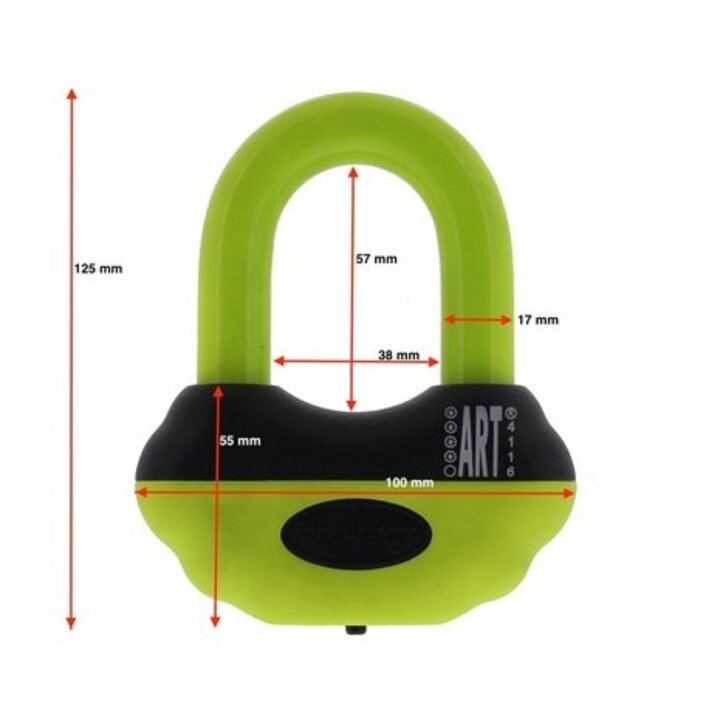 Pro-tect ART4 Schijfremslot Topaz - Geel