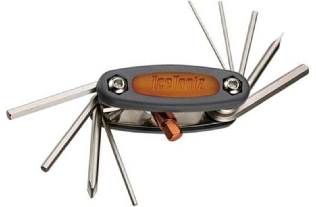 Icetoolz Multitool Mighty Fietsgereedschap - 10 functies - Zwart/Zilver