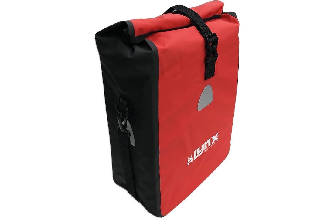 Lynx Fietstas Pakaftas Rood / Zwart Tarpaulin 21 Liter
