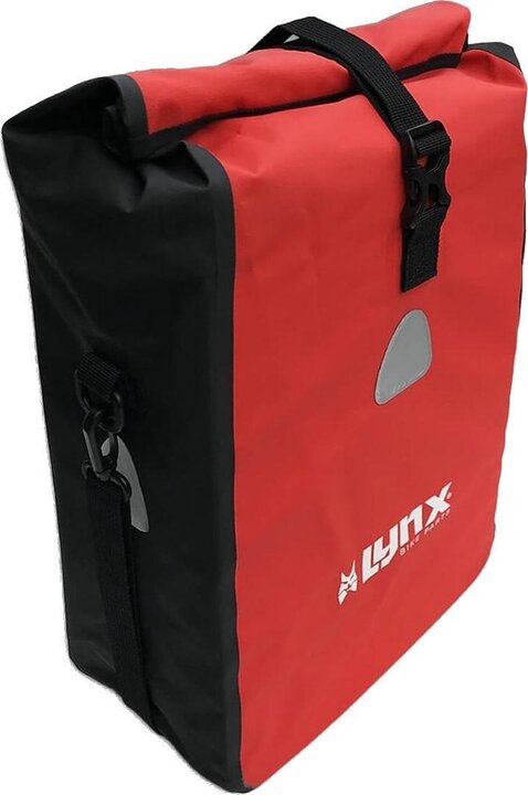 Lynx Fietstas Pakaftas Rood / Zwart Tarpaulin 21 Liter