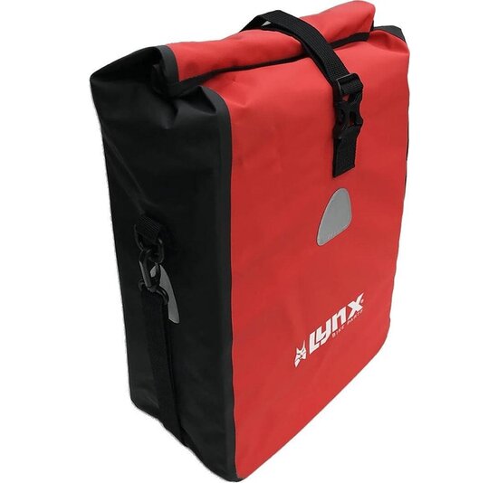 Lynx Fietstas Pakaftas Rood / Zwart Tarpaulin 21 Liter