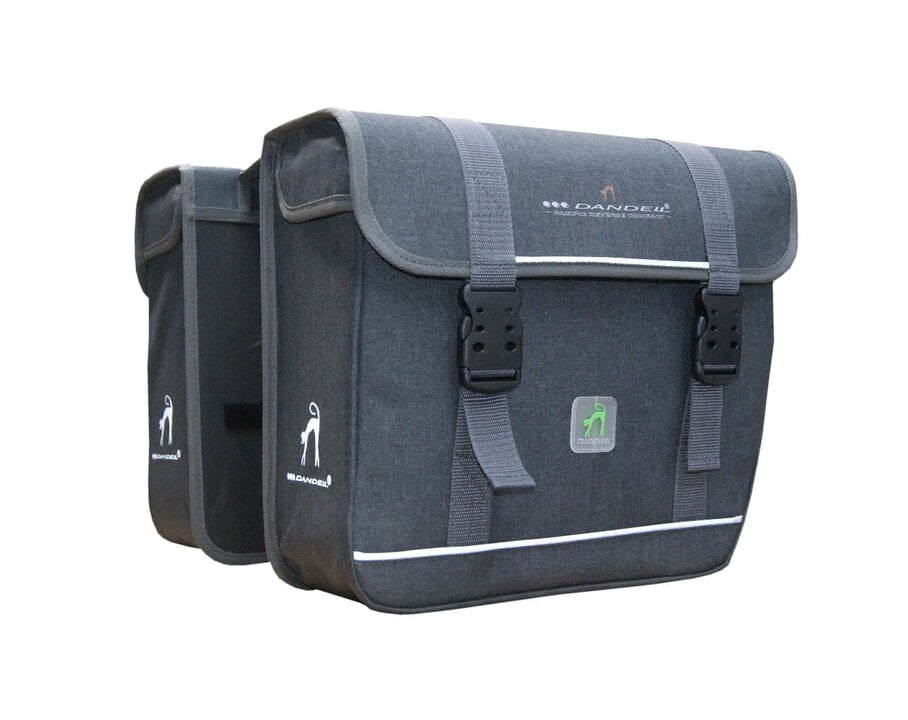 Dandell Dubbele Fietstas Nr. 12 - Grijs - 30 Liter - Volledig Voorgevormd