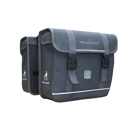 Dandell Dubbele Fietstas Nr. 12 - Grijs - 30 Liter - Volledig Voorgevormd