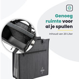 Voltano Shopper Fietstas - 20L - Enkele Pakaftas - Donkergrijs - Verstevigd