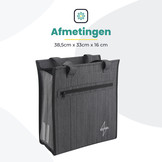 Voltano Shopper Fietstas - 20L - Enkele Pakaftas - Donkergrijs - Verstevigd