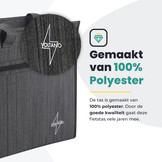 Voltano Shopper Fietstas - 20L - Enkele Pakaftas - Donkergrijs - Verstevigd