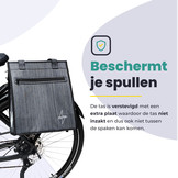 Voltano Shopper Fietstas - 20L - Enkele Pakaftas - Donkergrijs - Verstevigd