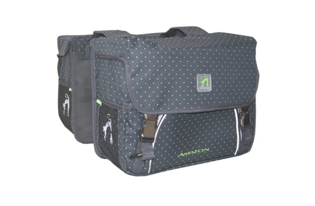 Dandell Dubbele Fietstas Nr. 16 - New Amazon - Grijs met Stippen - 31 Liter - Verstevigd