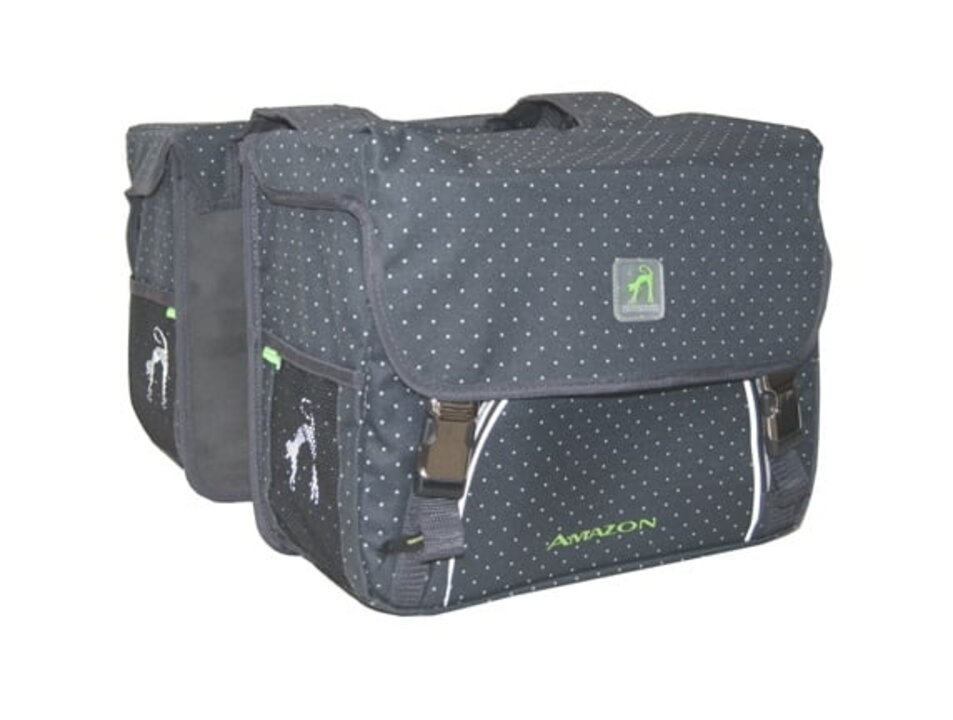 Dandell Dubbele Fietstas Nr. 16 - New Amazon - Grijs met Stippen - 31 Liter - Verstevigd