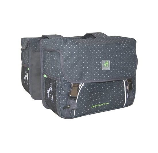 Dandell Dubbele Fietstas Nr. 16 - New Amazon - Grijs met Stippen - 31 Liter - Verstevigd