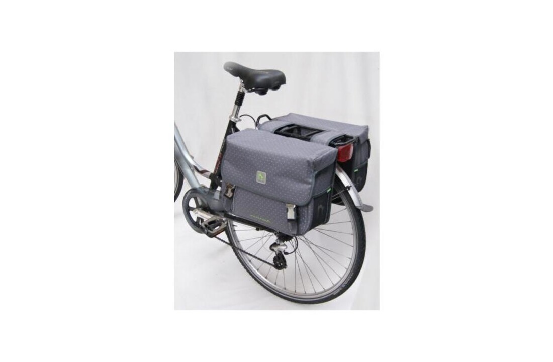 Dandell Dubbele Fietstas Nr. 16 - New Amazon - Grijs met Stippen - 31 Liter - Verstevigd