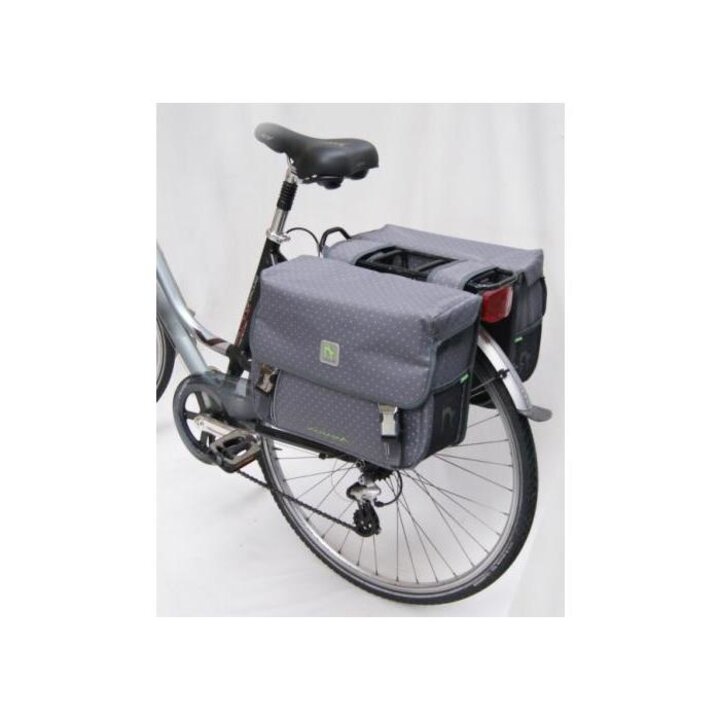 Dandell Dubbele Fietstas Nr. 16 - New Amazon - Grijs met Stippen - 31 Liter - Verstevigd