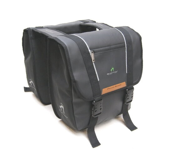 Dandell Dubbele Fietstas Nr. 17 - Phoenix Reverse - Mat Zwart - 35L - Verstevigd