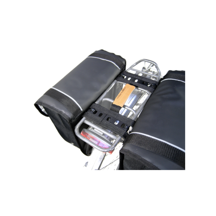 Dandell Dubbele Fietstas Nr. 17 - Phoenix Reverse - Mat Zwart - 35L - Verstevigd