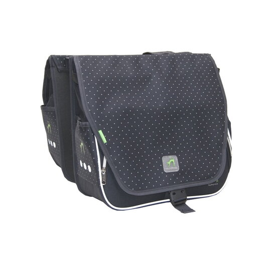 Dandell Dubbele Fietstas Nr. 32 - Grijs Met Stippen - 41L