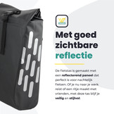Voltano Luxe Fietstas 22L - Volledig Verstevigd - Enkele Pakaftas - Zwart - 100% Waterdicht