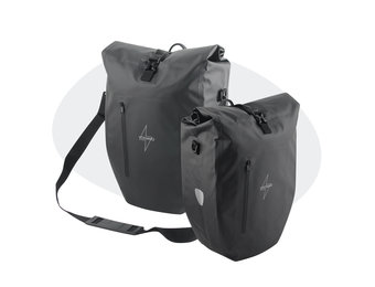 Voltano Luxe Fietstas 28L - Enkele Pakaftas - Zwart