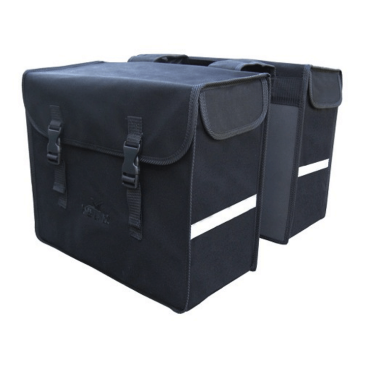 Greenlands Canvas - Dubbele Fietstas - Voorgevormd - 46L - Zwart