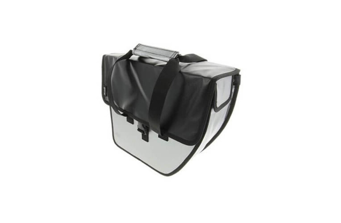 Beck Chopper Fietstas - Enkele Fietstas - 15L - Zwart / Zilver- Afgeschuind
