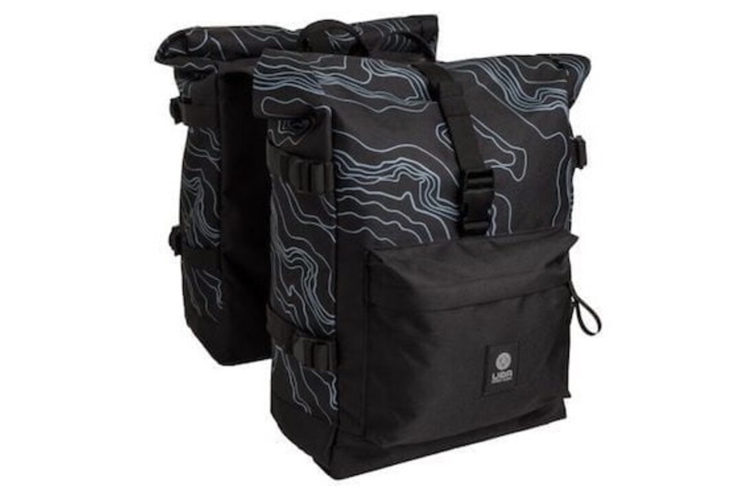 Agu Dubbele Fietstas - Urban Trend H2O - 28L - Mountain Zwart