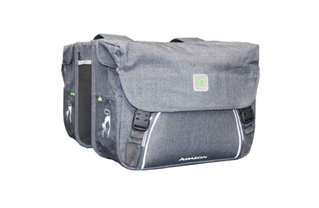 Dandell Dubbele Fietstas Nr. 16 - New Amazon - Grijs - 31 Liter - Verstevigd