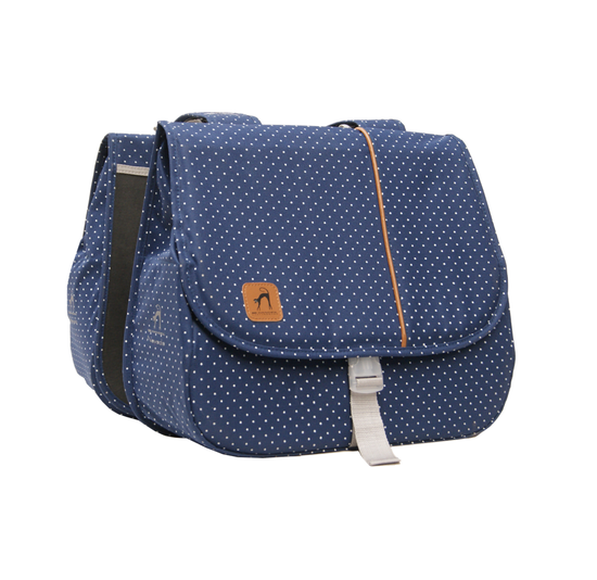 Dandell Dubbele Fietstas Nr. 44 - Blauw Met Stip - 42L - Voorgevormd