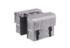 Bagoo Dubbele Fietstas Bisonyl - Zilver - 34L