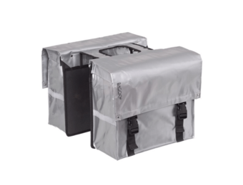 Bagoo Dubbele Fietstas Bisonyl - Zilver - 34L