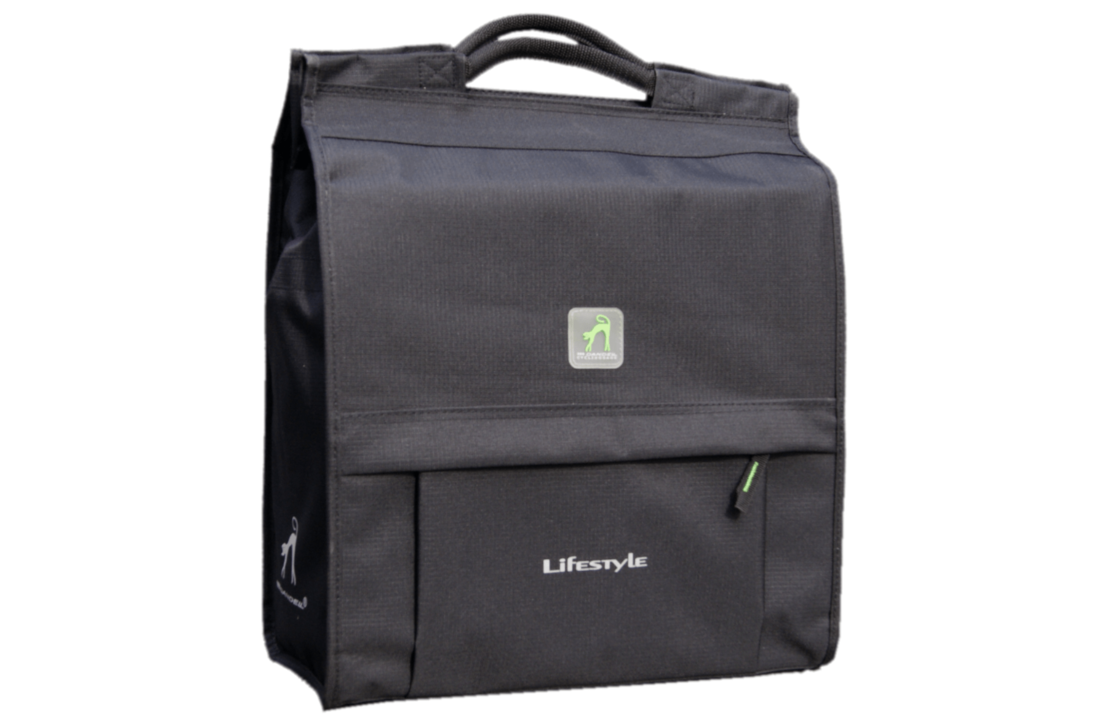 Dandell Shopper Pakaftas - Zwart - 20 Liter - Verstevigd