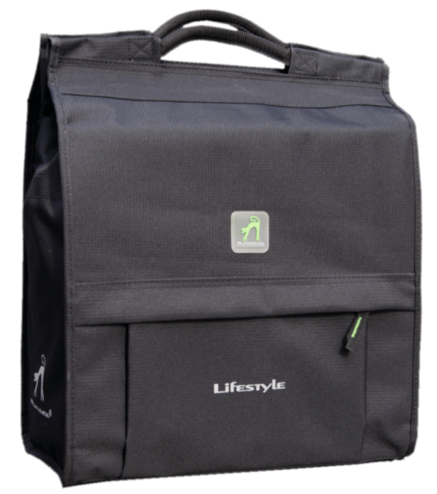 Dandell Shopper Pakaftas - Zwart - 20 Liter - Verstevigd