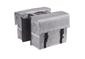 Bagoo Dubbele Fietstas Bisonyl - Zilver - 46L