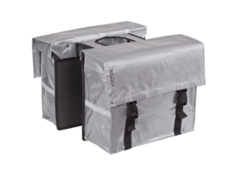 Bagoo Dubbele Fietstas Bisonyl - Zilver - 46L