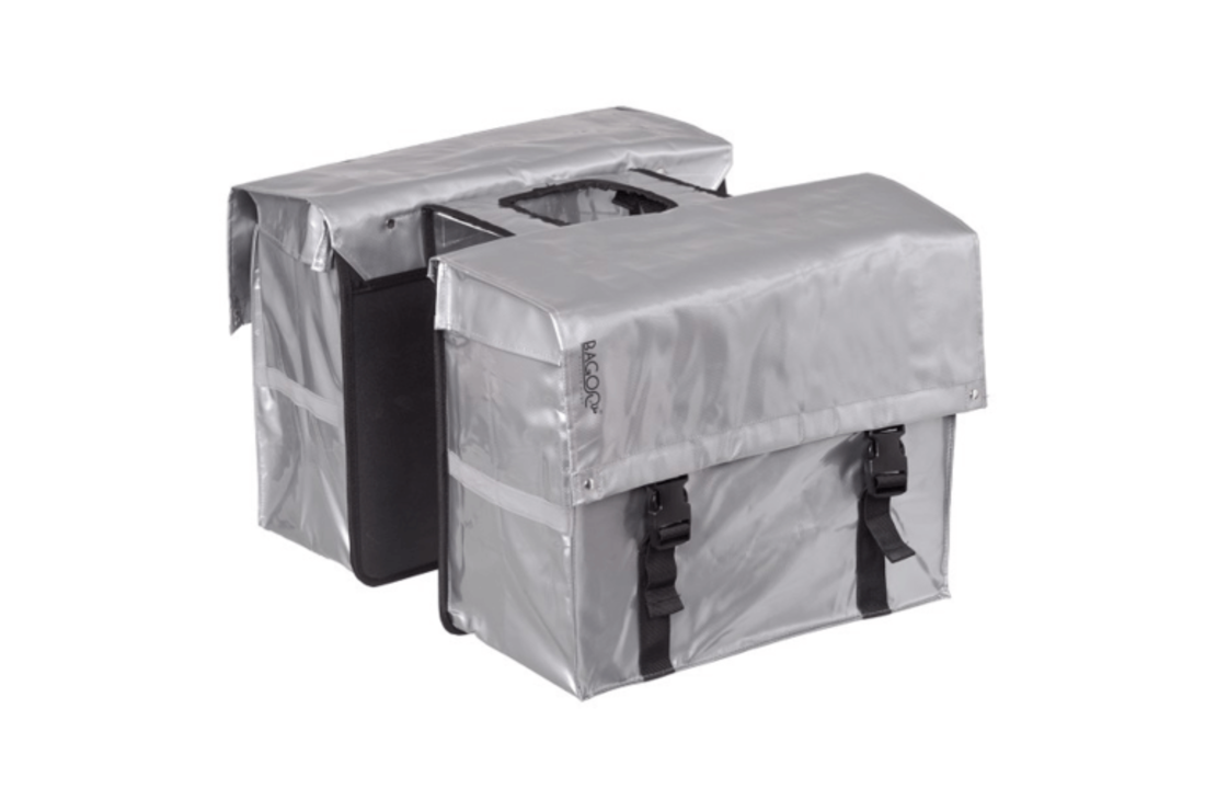 Bagoo Dubbele Fietstas XL Bisonyl - Zilver - 58L