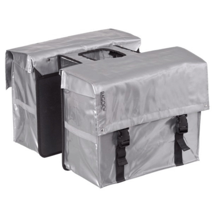 Bagoo Dubbele Fietstas XL Bisonyl - Zilver - 58L