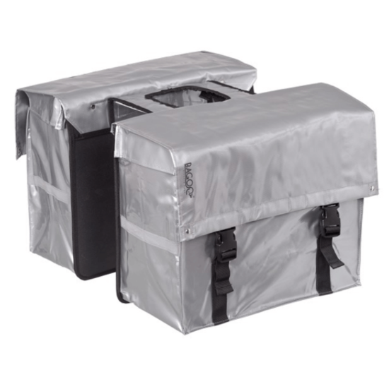 Bagoo Dubbele Fietstas XL Bisonyl - Zilver - 58L
