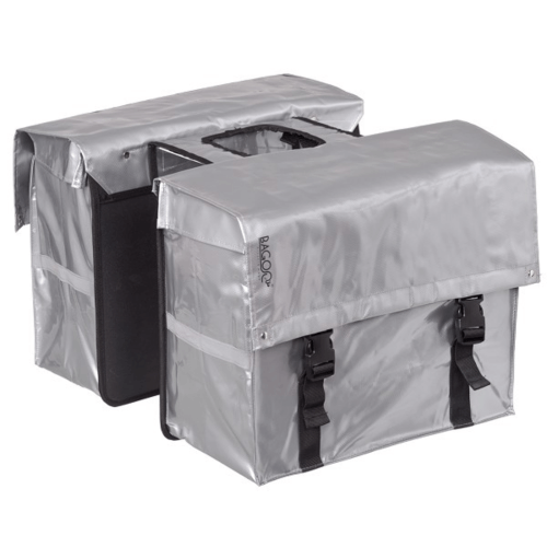 Bagoo Dubbele Fietstas XL Bisonyl - Zilver - 58L