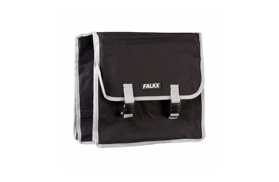 Falkx Dubbele Fietstas - Zwart - 22L