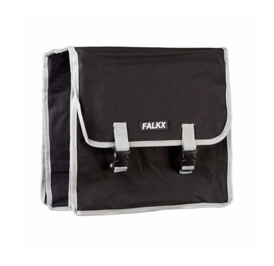 Falkx Dubbele Fietstas - Zwart - 22L