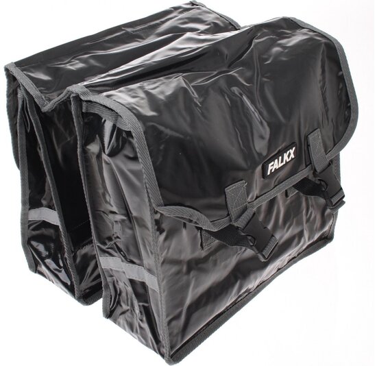 Falkx Dubbele Fietstas - Zwart - Bisonyl - 24L