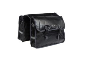 Falkx Dubbele Fietstas - Zwart - Bisonyl - 24L