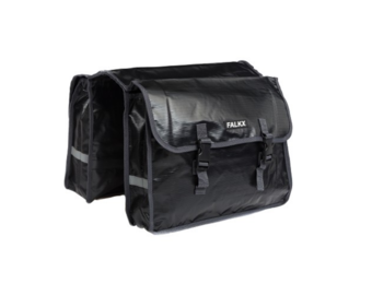 Falkx Dubbele Fietstas - Zwart - Bisonyl - 24L