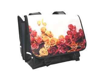 Dandell Dubbele Fietstas Cabluna - Zwart Met Rozen