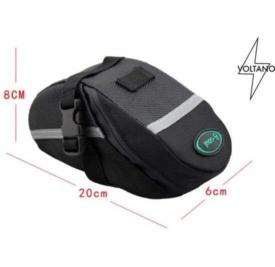 Voltano Zadeltas - Zwart - Waterdicht - 1 liter