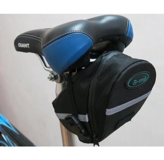 Voltano Zadeltas - Zwart - Waterdicht - 1 liter