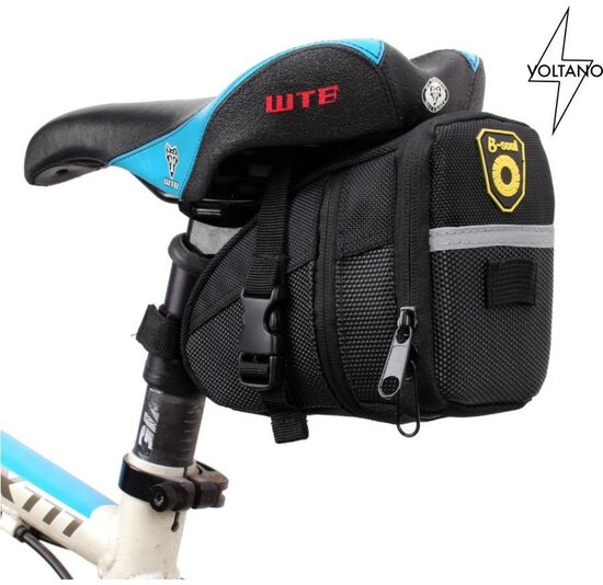 Voltano Zadeltas - Zwart - Waterdicht - 2 liter