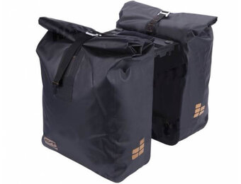 Contec Double Waterproof - MIK - Dubbele fietstas 40L - Zwart/Goud