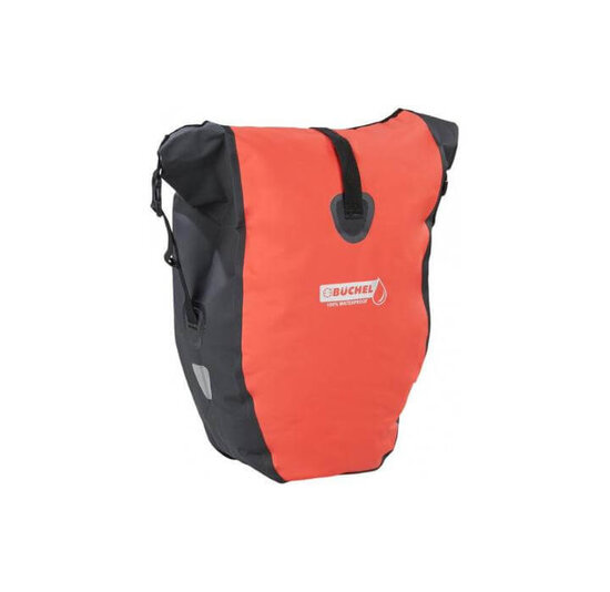 Büchel Luxe Pakaftas / Enkele fietstas - Rood/Zwart - 25.4L