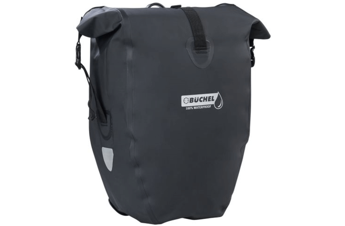 Büchel Luxe Pakaftas / Enkele fietstas - Zwart - 25.4L
