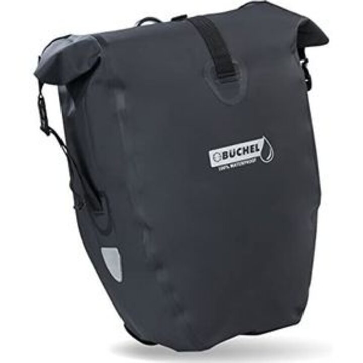 Büchel Luxe Pakaftas / Enkele fietstas - Zwart - 25.4L